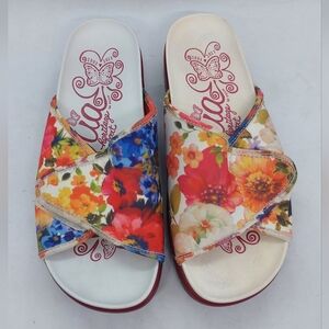 Alegria Heritage Sport Air 290 Sandals Floral Adj Slide Womens Size 36 6-6.5